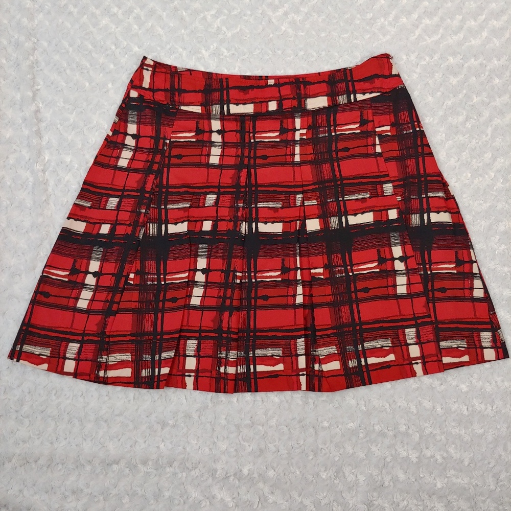 New York & Co Multi Skirt, Red/Black/Off White